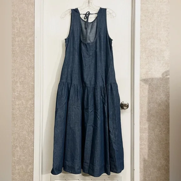 HEYSON Memphis Denim Backless with Tie Midi Dress - Picture 5 of 9